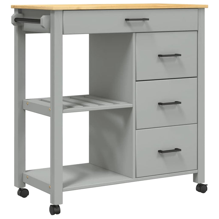 vidaXL Küchenwagen, Servierwagen mit viel Stauraum, Beistellwagen für Küche Wohnzimmer Badezimmer, T