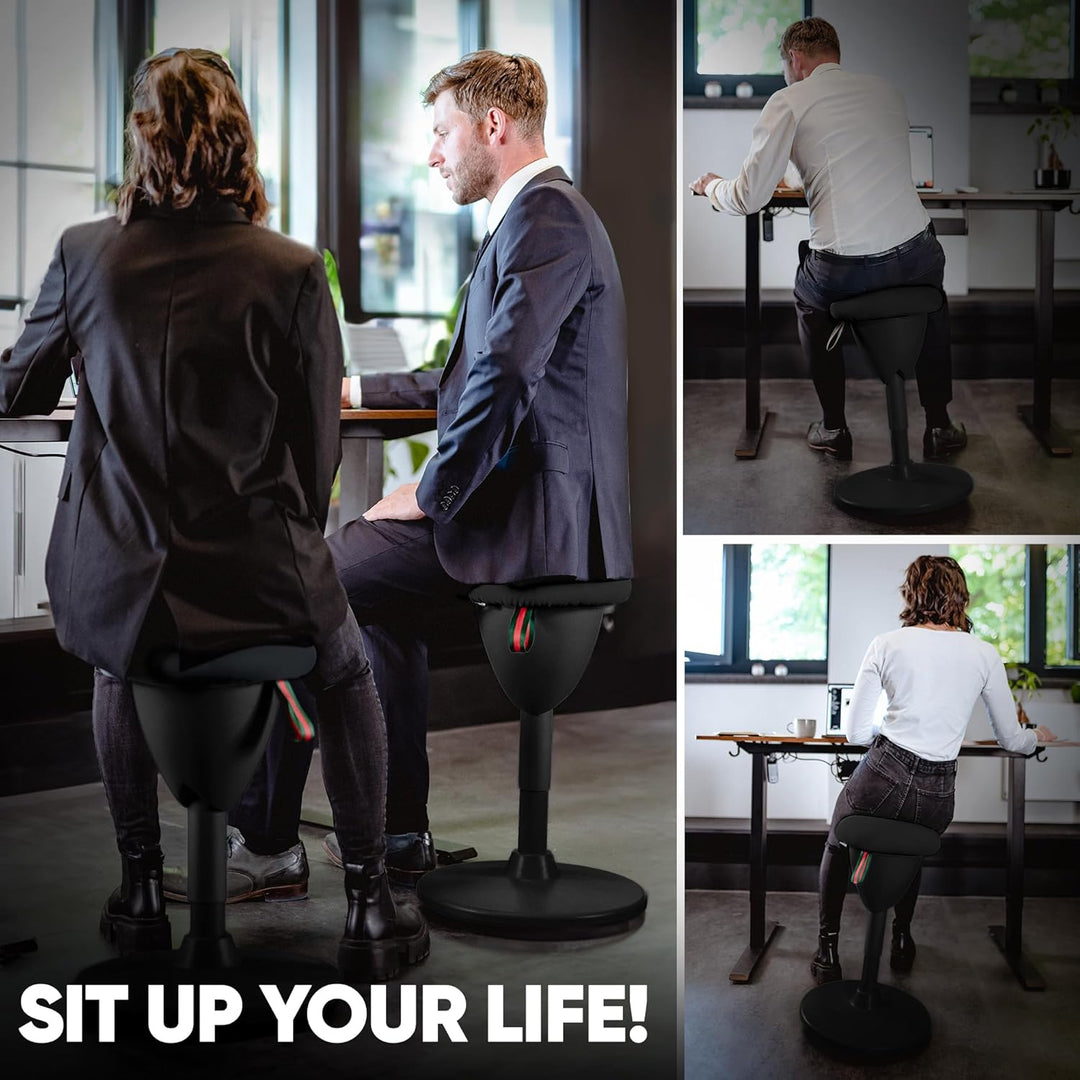 SteinLife Cone Bürohocker Ergonomisch [TESTSIEGER] Sitzhocker Höhenverstellbar [48-68cm] Ergonomisch