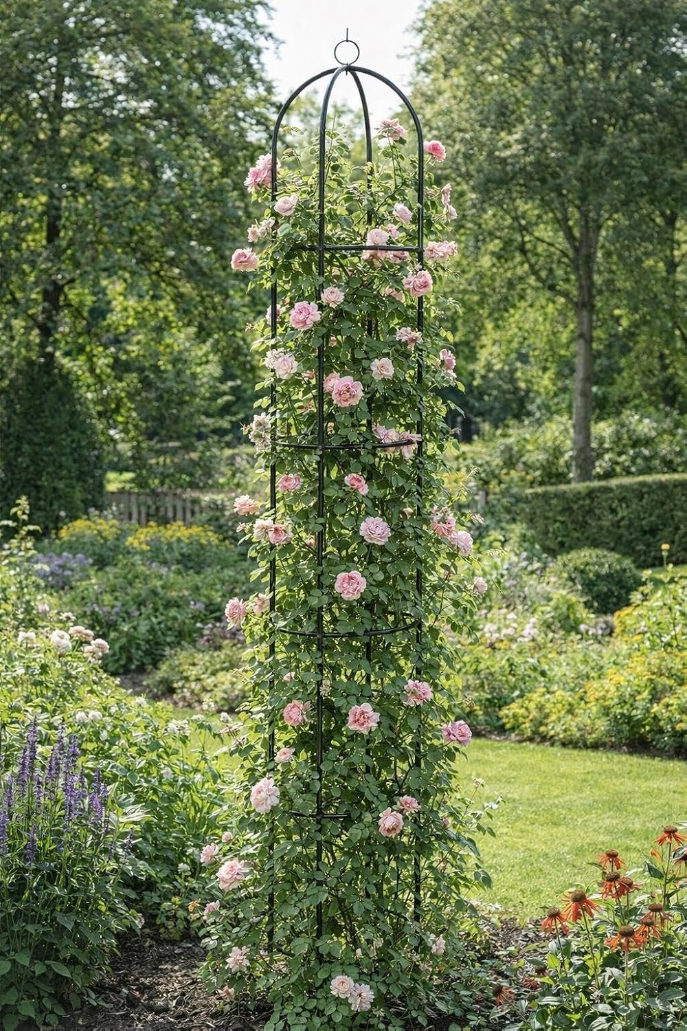 ESTEXO Rankhilfe Ranksäule Rankgitter 190 cm Rankturm Rankobelisk Rosenturm Rankgestell