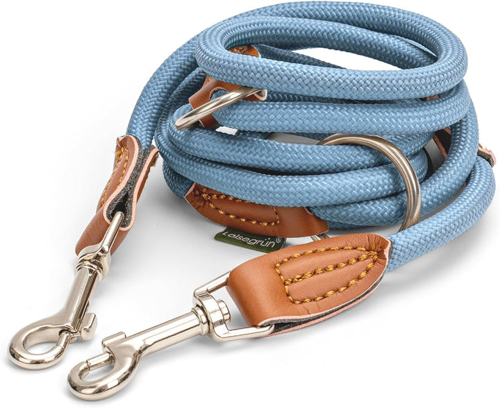 Leisegrün Hundeleine für kleine Hunde | 2 Meter | 3fach verstellbar | Nur 160 g leicht | Führleine 2