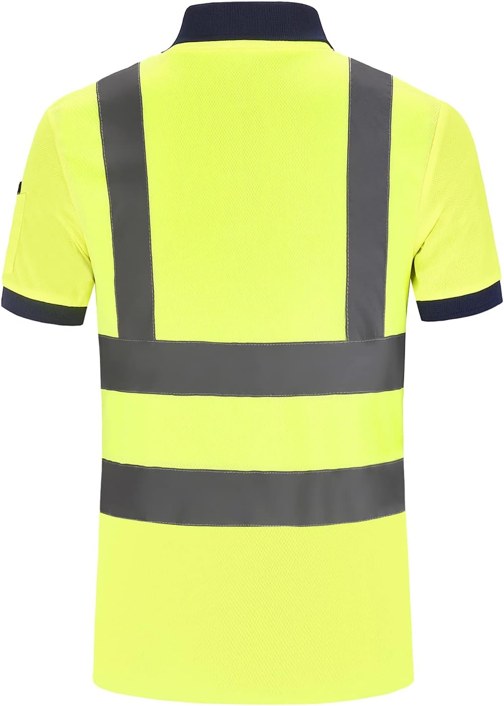 Warnschutz Polo T-Shirt Warnschutzshirt Warnshirt Warnschutz Arbeitskleidung 7 Farben XS Kurzarm-gel