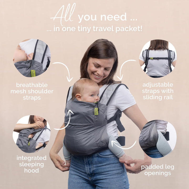 Boba Air Federleichte Babytrage und Kindertrage - Baby Trage ab 3 Monaten (7-20kg) - Kindertrageruck