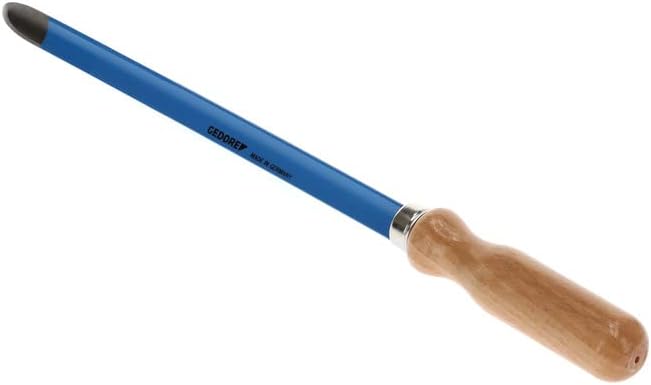 GEDORE Dreikant-Hohlschaber, zum Entgraten von Werkstückkanten, Klinge 250 mm, mit Holzgriff, Zwinge