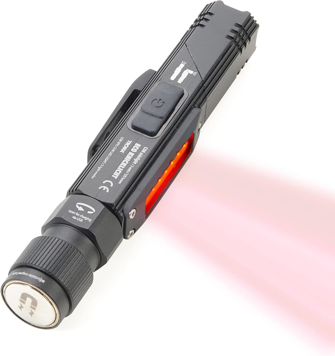 Troika Akku Taschenlampe-Knicklampe-Stirnlicht ECO Knicklicht Spritzwassergeschützt, 150 Lumen, TOR5