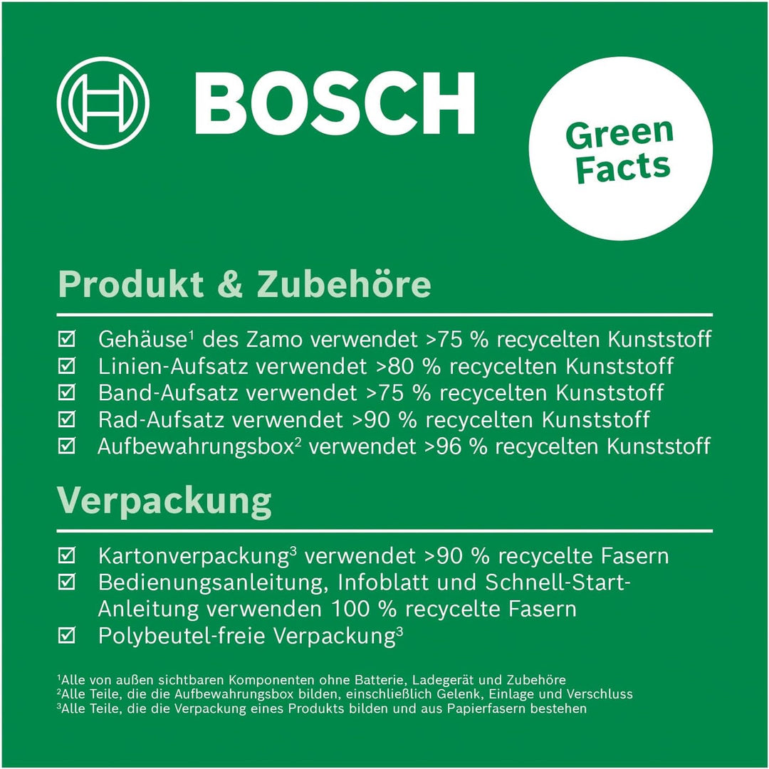 Bosch Laser-Entfernungsmesser Zamo der 4. Generation mit 3 Aufsätzen (einfaches und präzises Messen