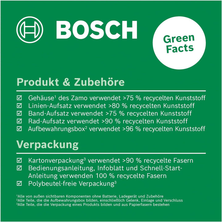 Bosch Laser-Entfernungsmesser Zamo der 4. Generation mit 3 Aufsätzen (einfaches und präzises Messen