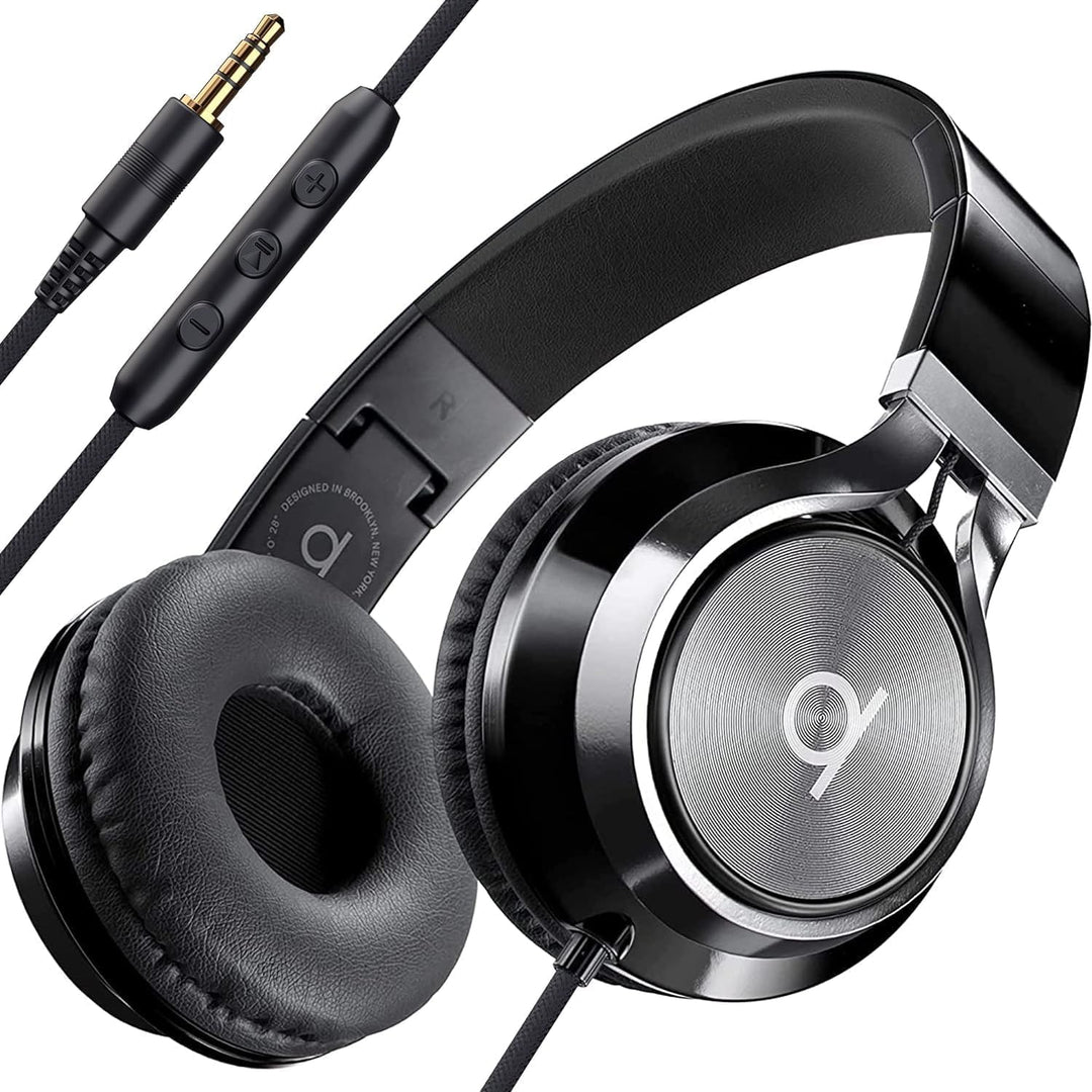 ARTIX® Kopfhörer mit Kabel und Mikrofon, Faltbar und tragbar, Premium 90% Kopfhörer Noise Cancelling