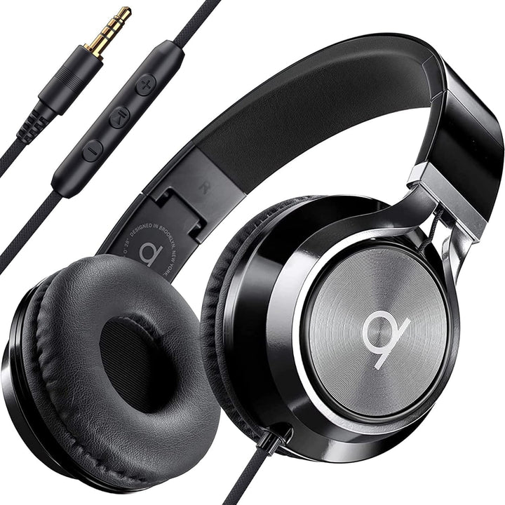 ARTIX® Kopfhörer mit Kabel und Mikrofon, Faltbar und tragbar, Premium 90% Kopfhörer Noise Cancelling