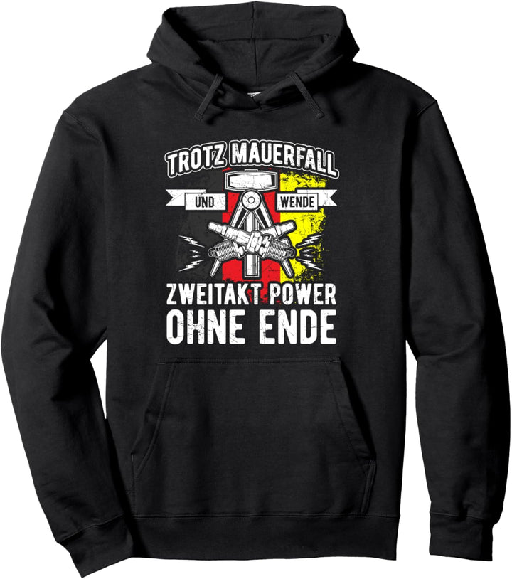 DDR Flagge Lustig Trabant Zweitaktfahrer Ostdeutschland Pullover Hoodie