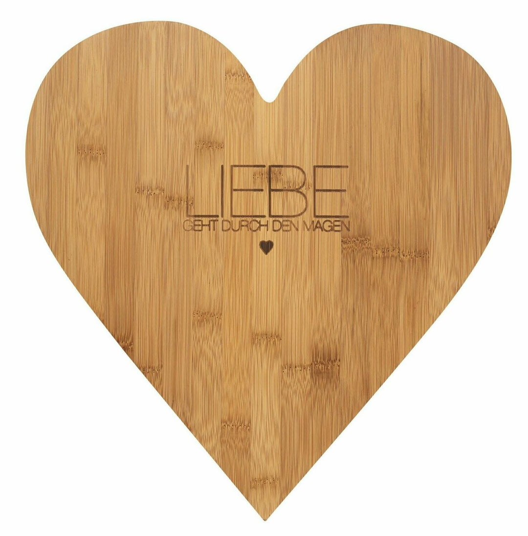 PET Herzschneidebrett gross Liebe geht...