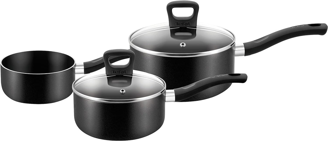 Tefal Topfset, Aluminium, Black, compact