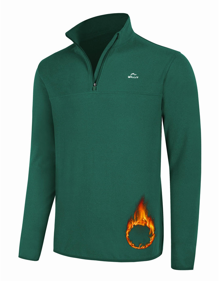 WILLIT Pullover Herren Fleece Sweatshirt mit reissverschluss Fleecepullover Arbeitspullover Atmungsa