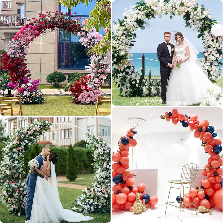 Wokceer Hochzeit Bogen Hintergrund Stand, 2,6 M Runde Hintergrund Stand Kreis Ballon Bogen Rahmen St