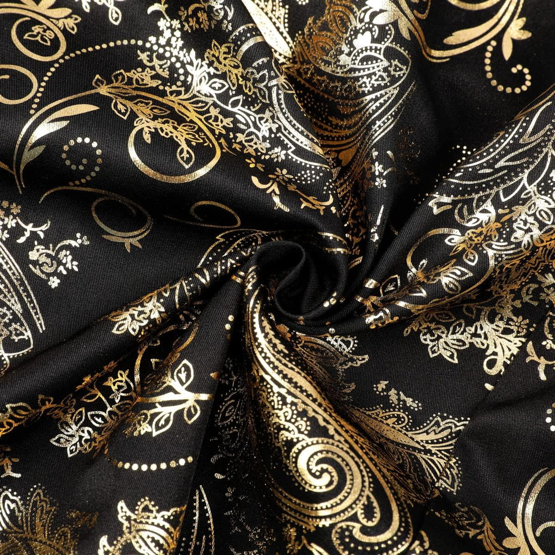Allthemen Herren Jacquard Hemd Langarm Satin Freizeithemd Paisley Herrenhemd für Party Hochzeit XS G