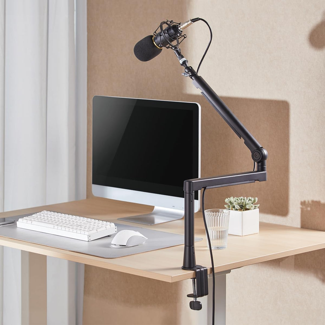 LogiLink AA0172 - Professioneller Mikrofonarm mit Einer Armlänge von 719 mm, 2 kg max, Material: Alu