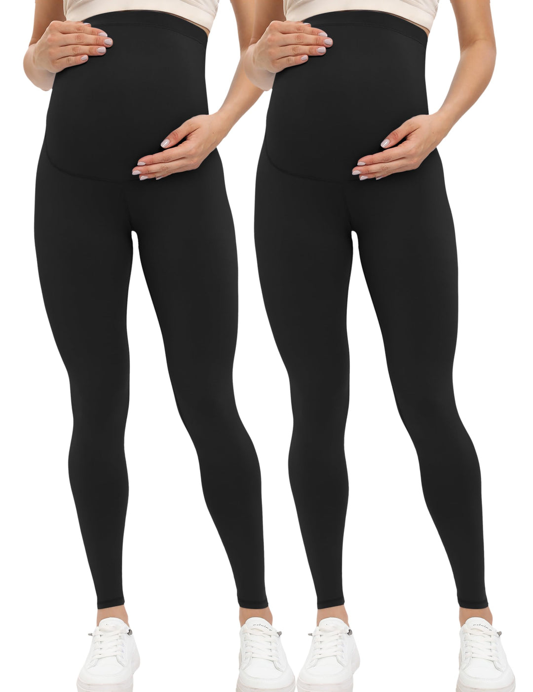 Buttergene Damen Umstandsleggings über dem Bauch Schwangerschaft Active Wear Workout Yoga Strumpfhos