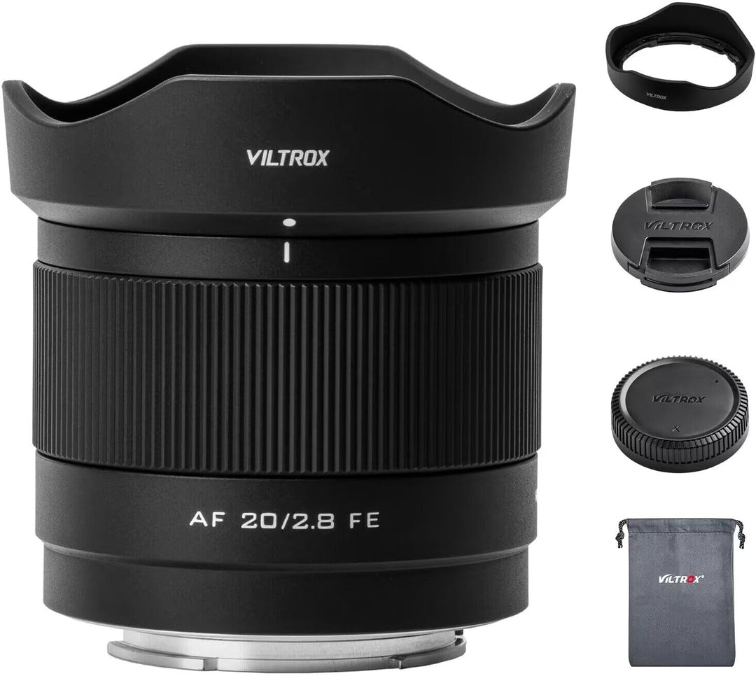 VILTROX 20mm f2.8 FE, 20mm f/2.8 e-Mount Vollformat AF Ultraweitwinkel Autofokus Objektiv für Sony e