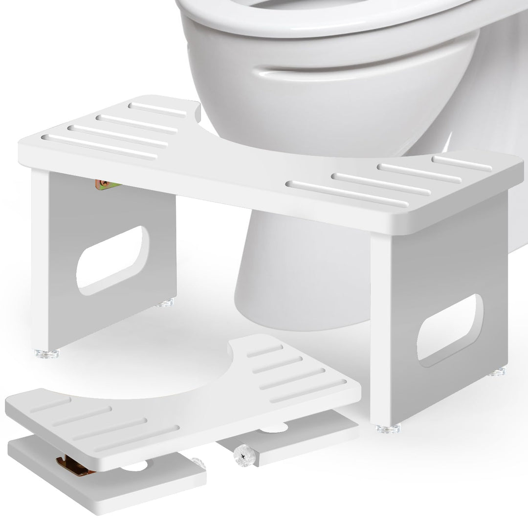 Toilettenhocker Holz, Klappbarer WC Hocker für Erwachsene, Toilettenhocker Erwachsene,Tritthocker Kl