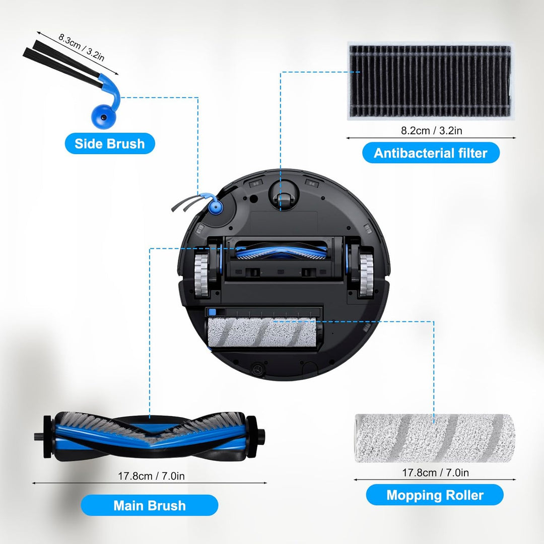 Ersatzteile ZubehörSet für ECOVACS DEEBOT T80S Omni/X9 PRO Omni/X11 PRO Omni Saugroboter, 1 Anti-Ver