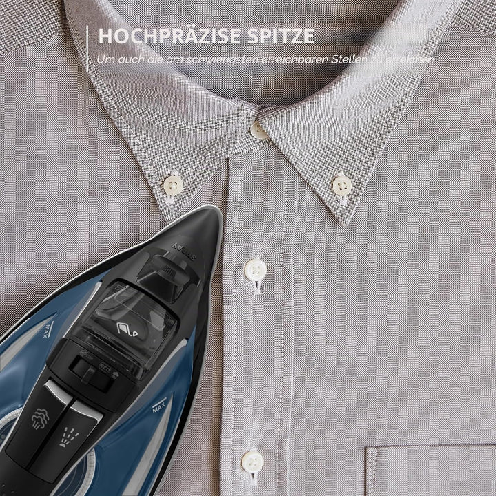 Rowenta Pro Master Bügeleisen, professionelle Ergebnisse, leistungsstarke Dampfverteilung, hochpräzi