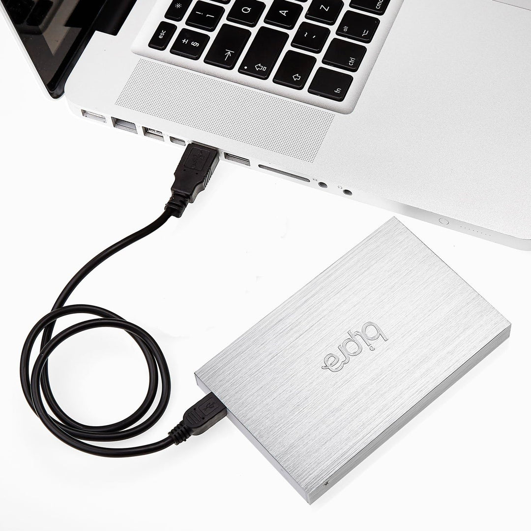 Sumvision Egem Externe Festplatte (100 GB, USB 3.0, FAT32, 6,3 cm / 2,5 Zoll), Grau/Silberfarben gra