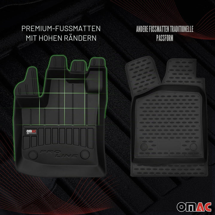 OMAC Gummi Fussmatten kompatibel mit Hyundai Tucson 2015-2020 Premium TPE Automatten 4tlg Fussmatten
