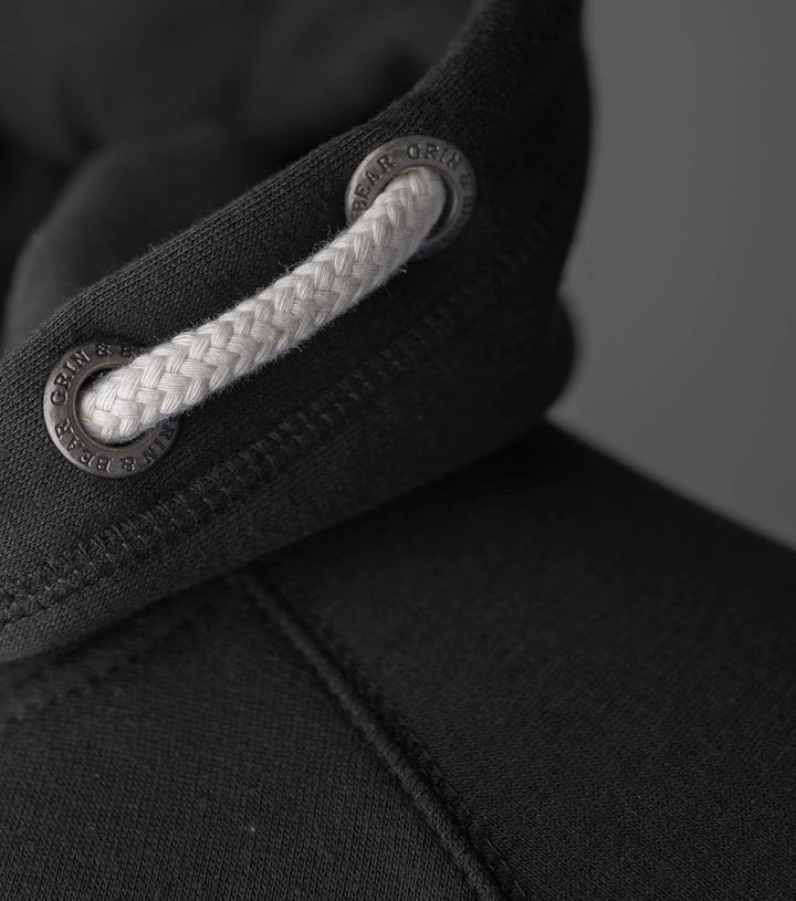 Grin&Bear Hoodie Herren Sweatshirt GEC484, Schwarz
