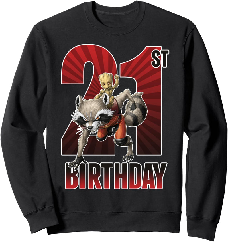 Marvel Guardians Of The Galaxy Rocket & Groot 21st Birthday Sweatshirt
