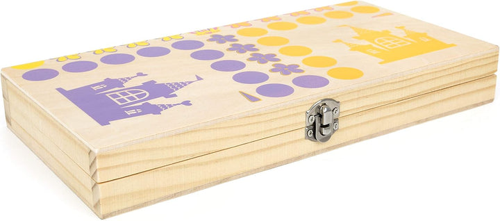 small Foot Ludo Prinzessinnen, aus FSC 100%-zertifiziertem Holz, mit praktischer Transportbox für un