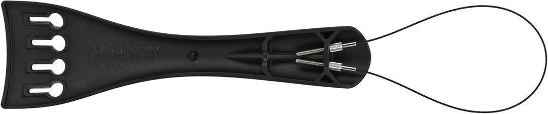 Wittner 265141, Kontrabass Saitenhalter Ultra 1/4, Hi-Tech Kunststoff, ultraleicht, mit Anhängesaite