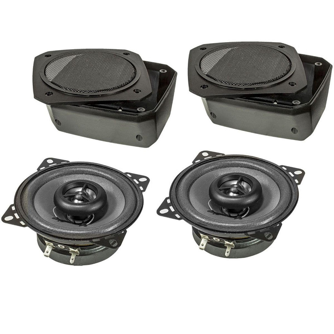tomzz Audio 4000-010 Retro Look Aufbau Lautsprecher-Satz im Gehäuse DIN 100mm Lautsprecher 2-Wege Ko
