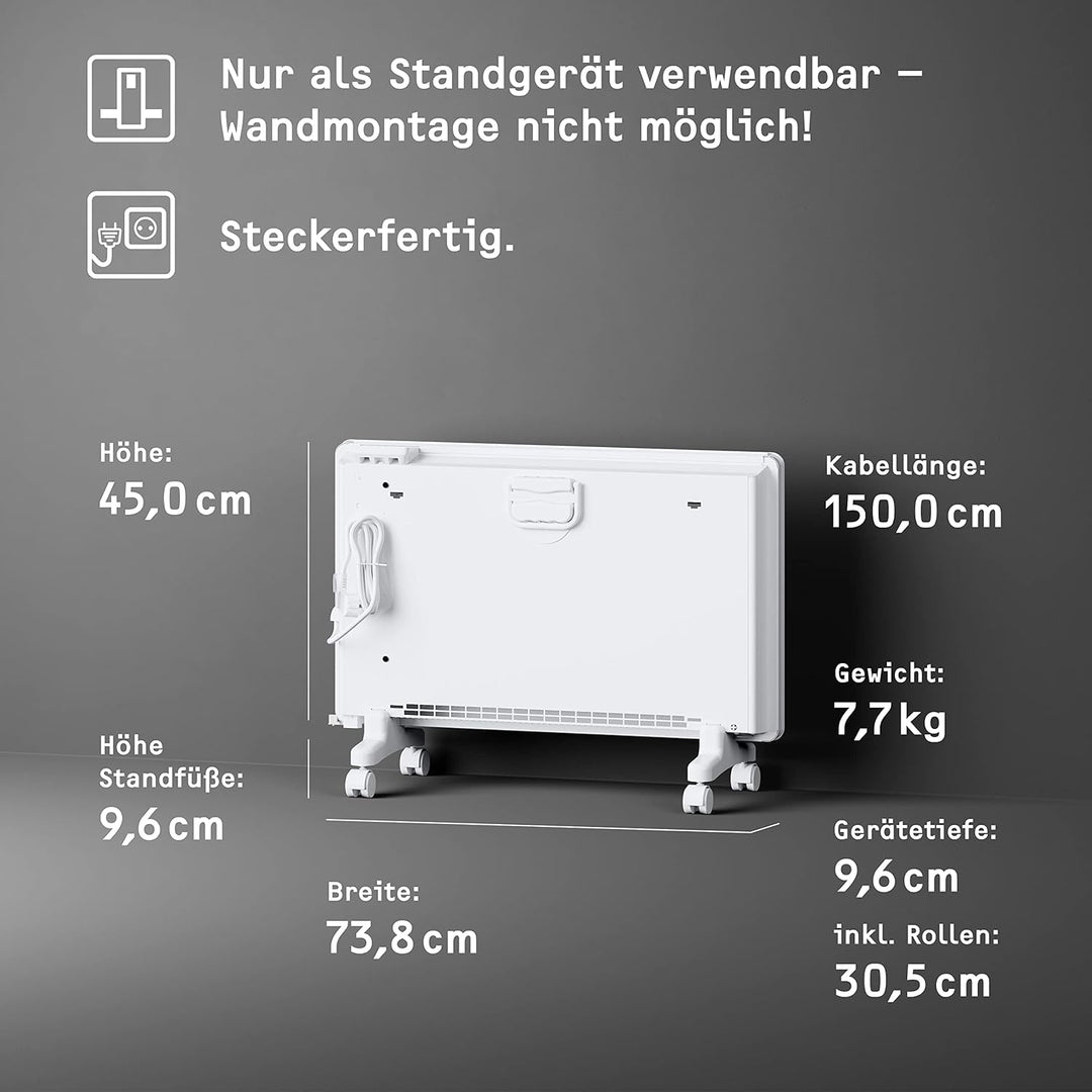 STIEBEL ELTRON neue Elektroheizung Standgerät für ca. 25 m², TÜV geprüft, Konvektor-Heizung mit elek