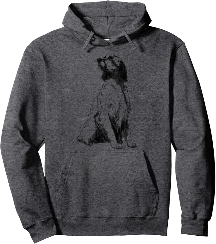 Sitzender Hund English Setter Pullover Hoodie