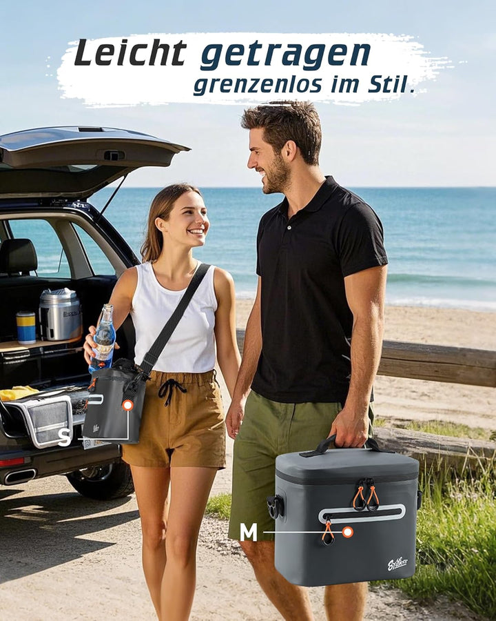 Kühltasche 7/14/24L - Isoliert &amp; Wasserdicht | Tragbare Mini-Kühltasche mit Thermo-Iso-Schicht | Lei