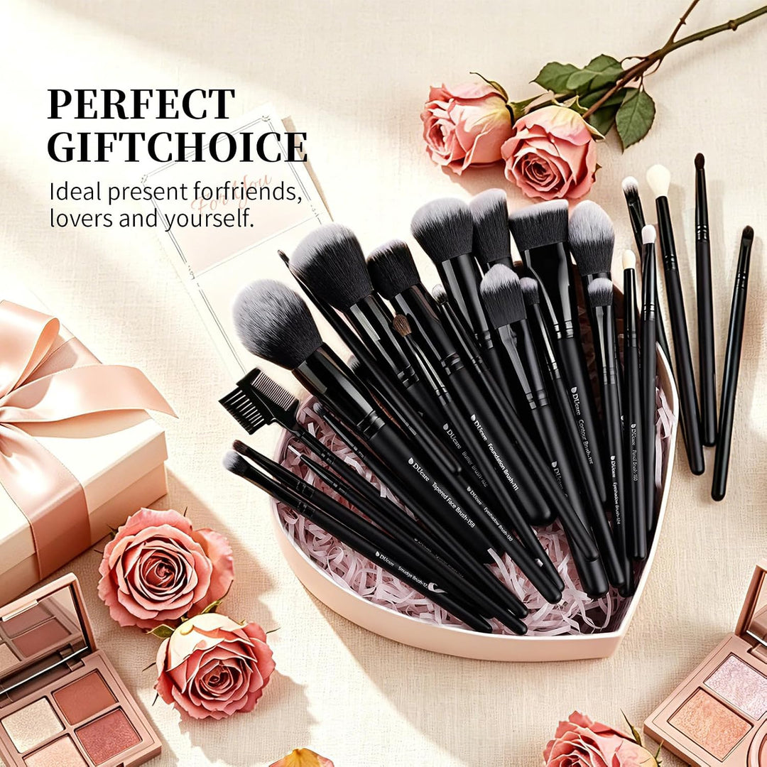DUcare Pinselset Makeup 27 Stücke Professional Make up Matte Premium Hair Kabuki Foundation Pinsel B