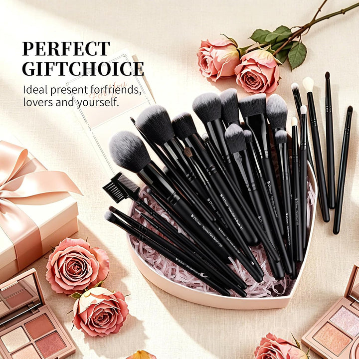 DUcare Pinselset Makeup 27 Stücke Professional Make up Matte Premium Hair Kabuki Foundation Pinsel B