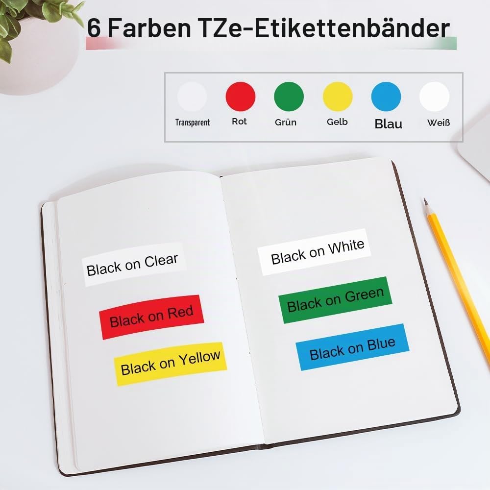 6x Labelwell 24mm kompatibel Schriftband für Brother TZe-251 TZe-151 TZe-451 TZe-551 TZe-651 TZe-751
