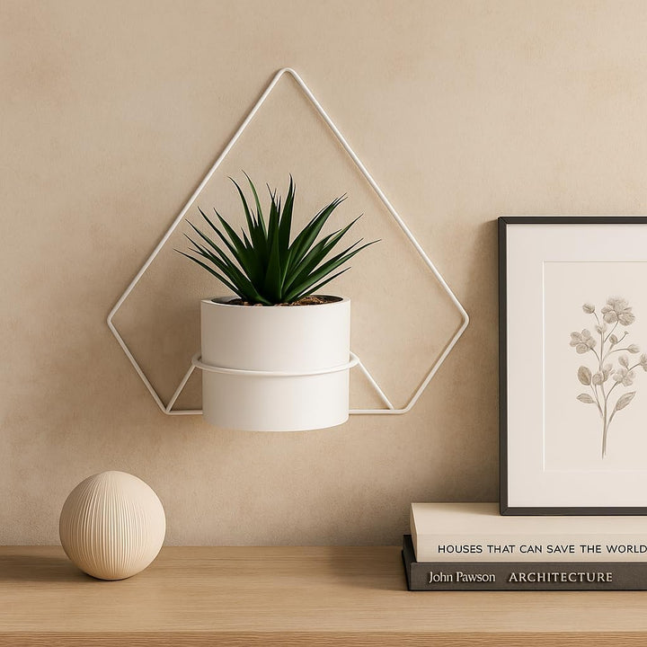 Pflanzregal Wand - Blumenhalter Hängend - aus Metall, Moderne Wand Deko für Wohnzimmer, Jugendzimmer