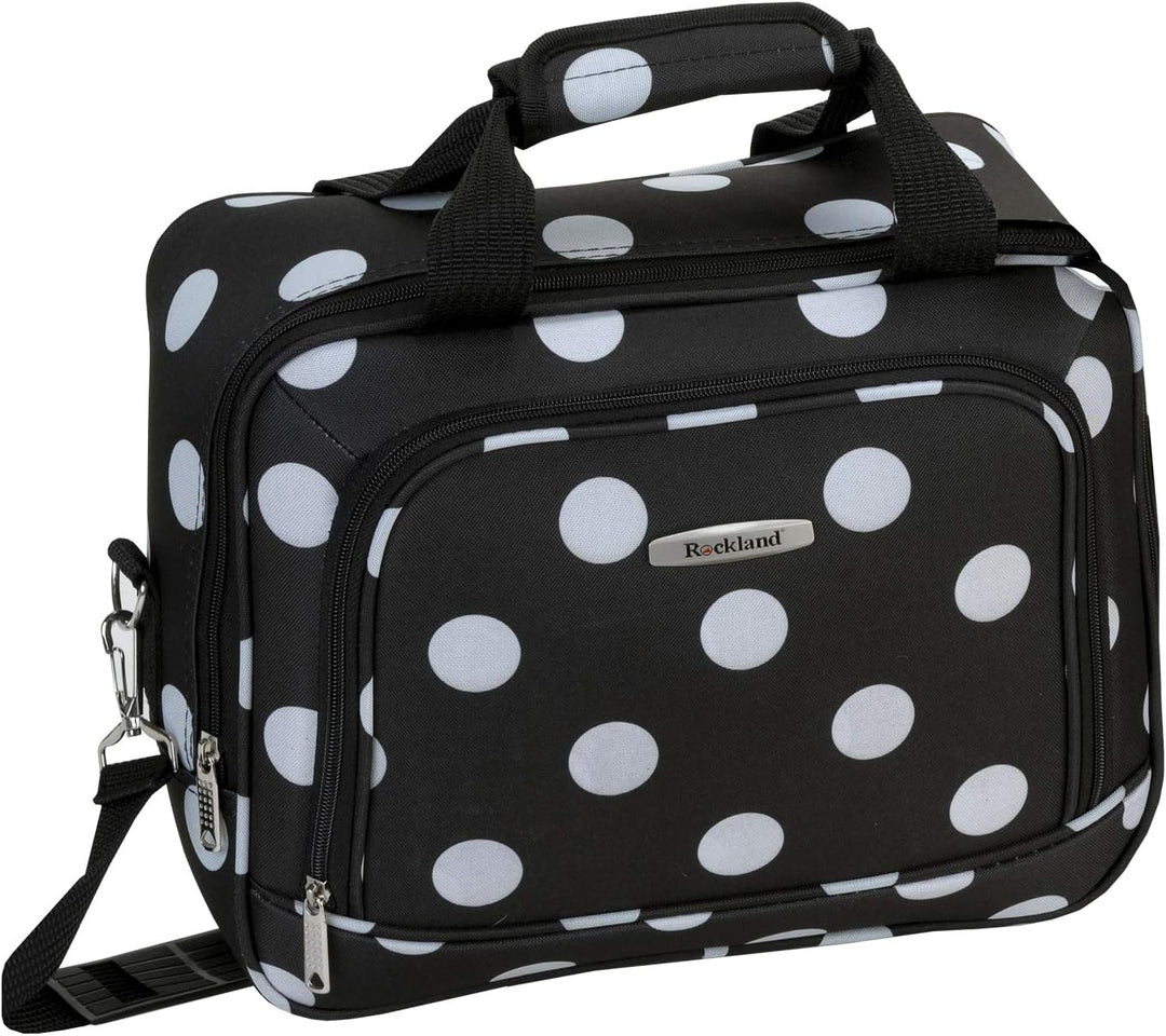 Rockland Polka Softside Gepäck-Set, aufrecht stehend, Schwarze Punkte, 4-Piece Set (14/19/24/28), Po
