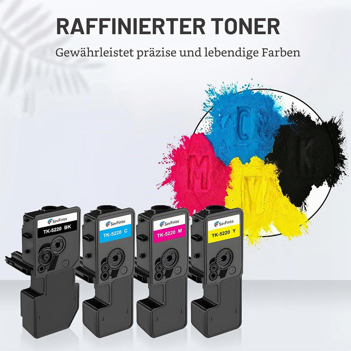 SavFinto Kompatibel für Kyocera ECOSYS M5521cdw Toner Ersatz für Kyocera TK5220 TK 5220 für Kyocera