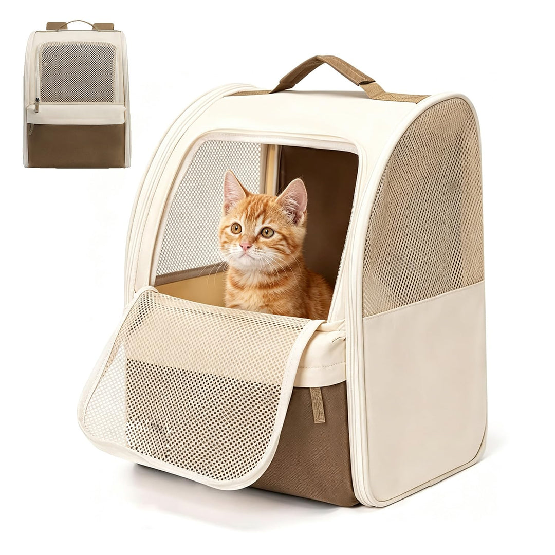HundeRucksack KatzenRucksack mit Netzfenster, Haustier Rucksack 8kg