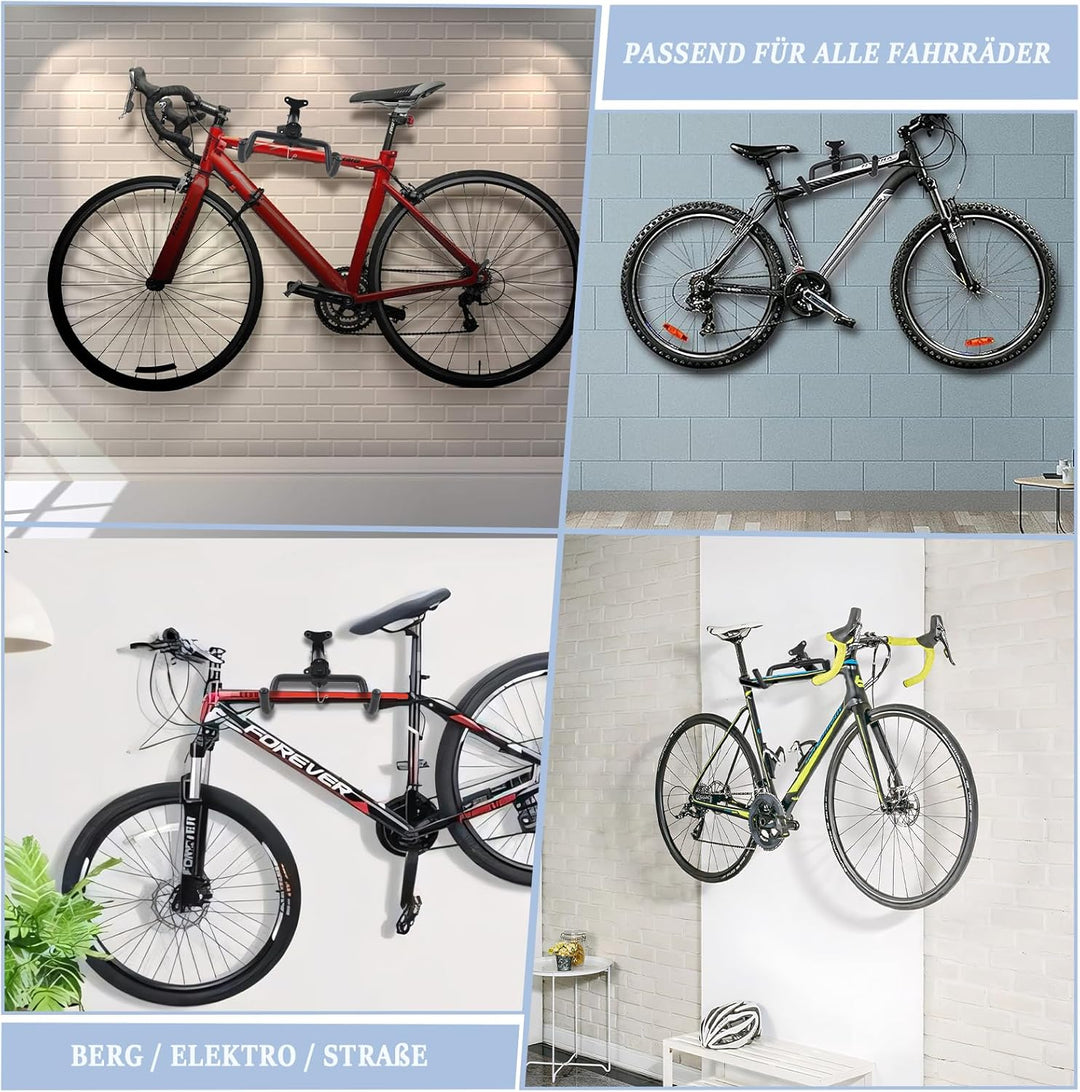 Fahrrad Wandhalterung, Klappbar Fahrradhalterung Wand bis 25kg, Winkel＆Wandabstand Einstellbar, mit