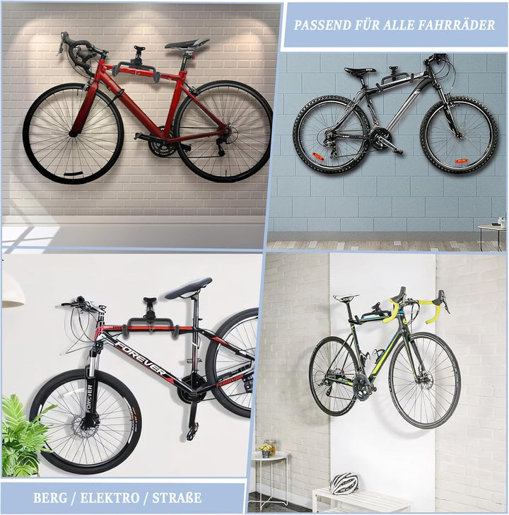 Fahrrad Wandhalterung, Klappbar Fahrradhalterung Wand bis 25kg, Winkel＆Wandabstand Einstellbar, mit