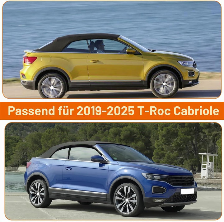 Halbgarage für VW T-ROC Cabriole 2019–2025, 420D Oxford, wasserdichte Autoabdeckung, Allwetterschutz
