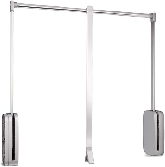 Emuca - Kleiderlift für Schrankbreite, kleiderschranklift, 830-1150mm breite regulierbar, Verchromt