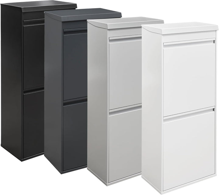 ARREGUI Top CR421-B2 Mülltrennsystem aus Stahl mit Aufbewahrungsbox mit Deckel | 2 Fächer Mülleimer