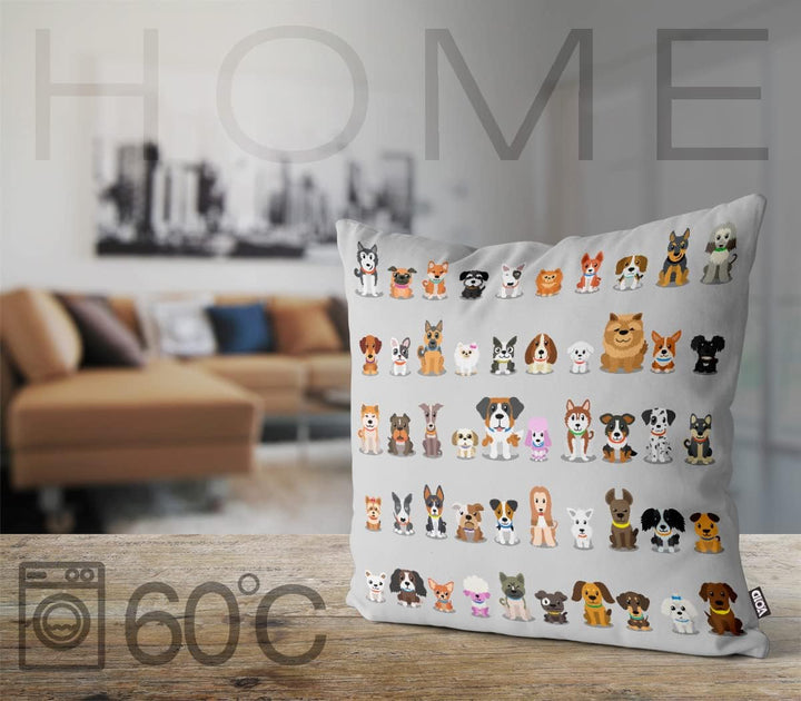 VOID Hundewelpen Gang grau Kissenbezug Kissenhülle Sofakissen Kissen Deko Outdoor-Kissen Dekokissen,