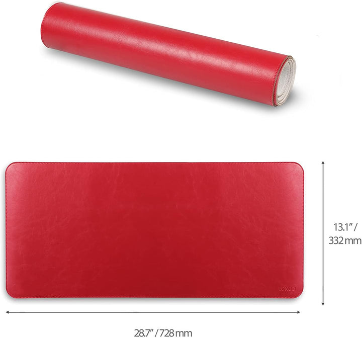 Londo Leder Verlängerter Mouspad, Multifunktionale Schreibtischunterlage - Rutschfesten Unterseite,
