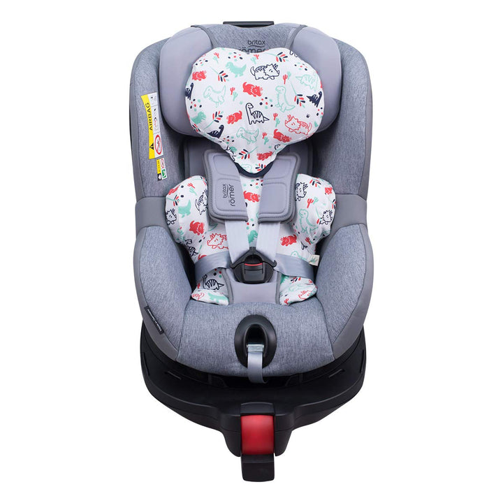 JYOKO KIDS Bezug für Auto-Sitzverkleinerer kompatibel mit Romer Dualfix I-Size, Aus Baumwolle (Dino