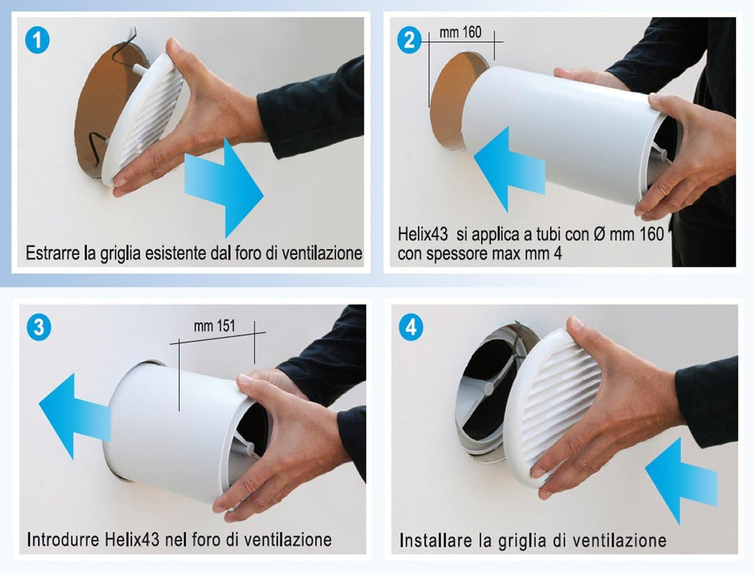 Die Belüftung he4330 akustisches Schalldämpfer für Löcher und durchgeführt von Ventilation, Durchmes